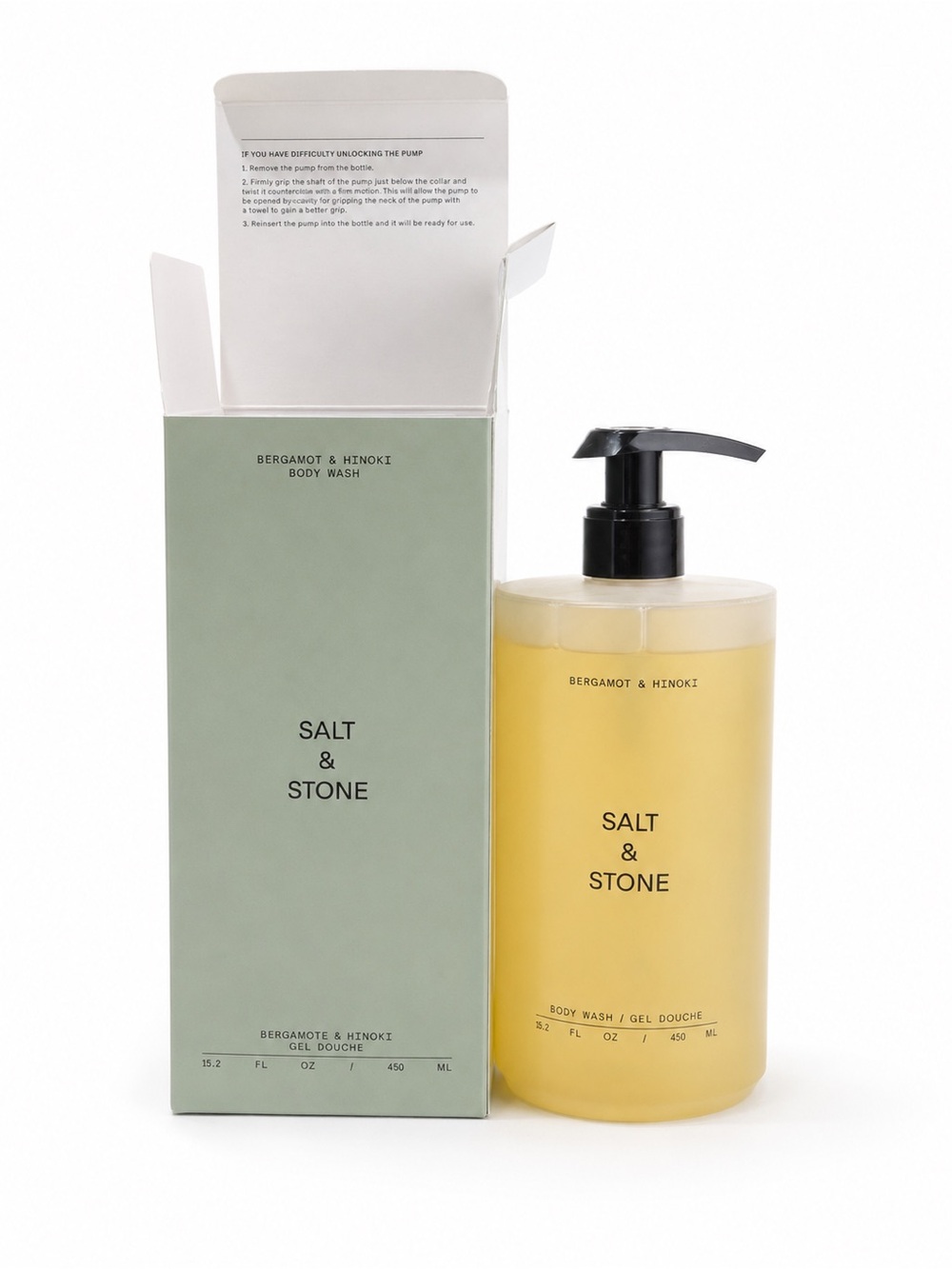 Salt & Stone Bergamot & Hinoki Body Wash – 15.2 oz